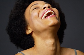 Woman laughing