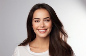 Portrait of smiling woman with perfect teeth