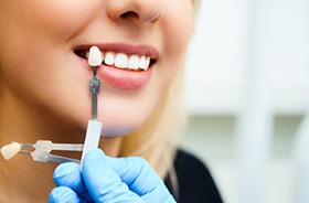 Closeup of patient getting dental implants in Torrington
