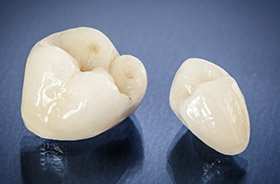 Dental crowns prior to placement