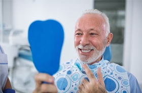 satisfied dental implant patient